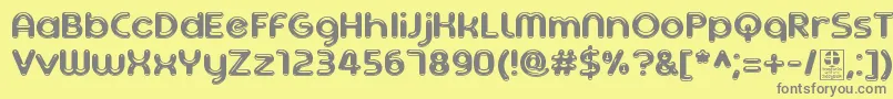 AgetaChubbyDemo Font – Gray Fonts on Yellow Background
