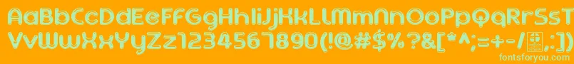 AgetaChubbyDemo Font – Green Fonts on Orange Background
