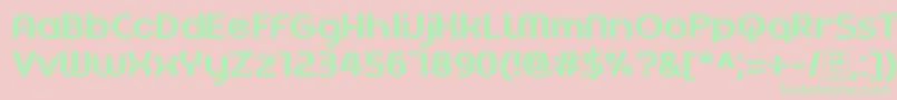 AgetaChubbyDemo Font – Green Fonts on Pink Background