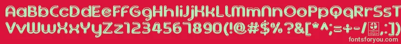 AgetaChubbyDemo Font – Green Fonts on Red Background