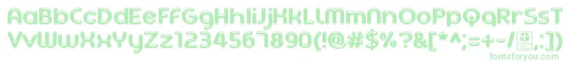 AgetaChubbyDemo Font – Green Fonts on White Background