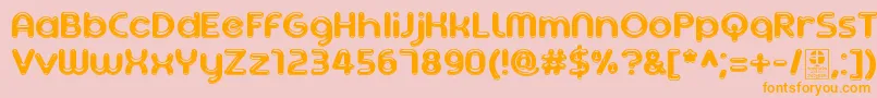 AgetaChubbyDemo Font – Orange Fonts on Pink Background