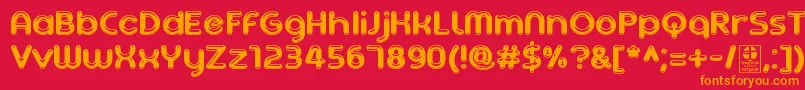 AgetaChubbyDemo Font – Orange Fonts on Red Background