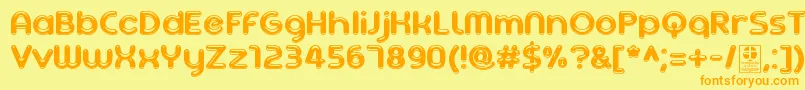 AgetaChubbyDemo Font – Orange Fonts on Yellow Background