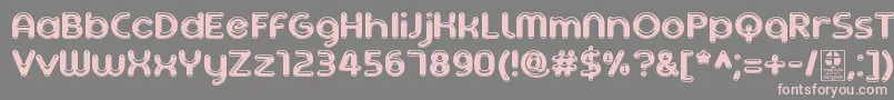 AgetaChubbyDemo Font – Pink Fonts on Gray Background