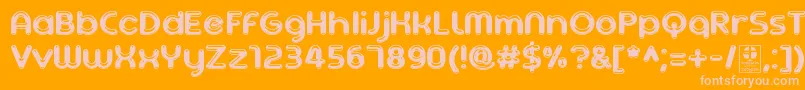 AgetaChubbyDemo Font – Pink Fonts on Orange Background