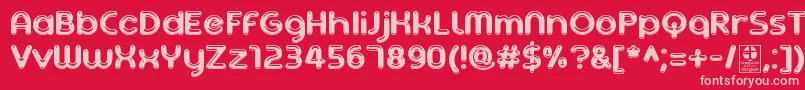AgetaChubbyDemo Font – Pink Fonts on Red Background