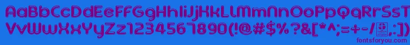 AgetaChubbyDemo Font – Purple Fonts on Blue Background