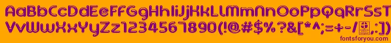 AgetaChubbyDemo Font – Purple Fonts on Orange Background