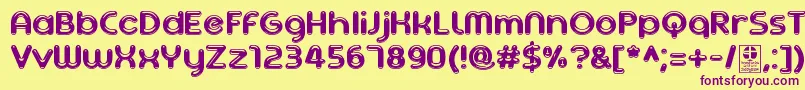 AgetaChubbyDemo Font – Purple Fonts on Yellow Background