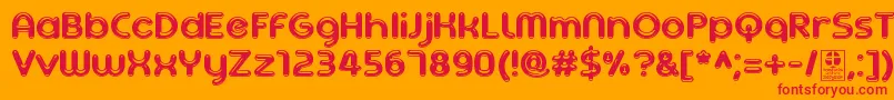 AgetaChubbyDemo Font – Red Fonts on Orange Background