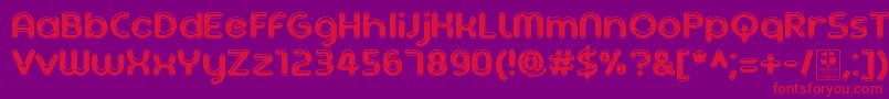 AgetaChubbyDemo Font – Red Fonts on Purple Background