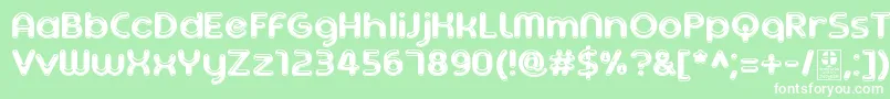 AgetaChubbyDemo Font – White Fonts on Green Background