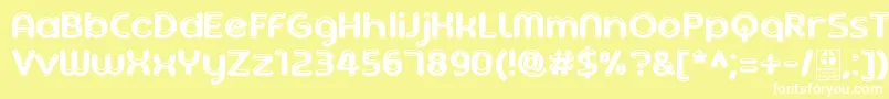 AgetaChubbyDemo Font – White Fonts on Yellow Background