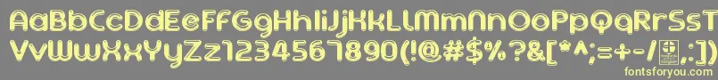 AgetaChubbyDemo Font – Yellow Fonts on Gray Background