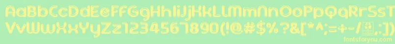 AgetaChubbyDemo Font – Yellow Fonts on Green Background