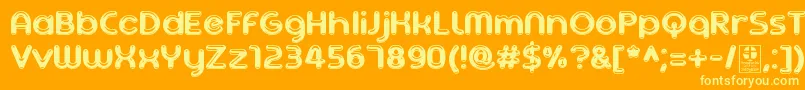 AgetaChubbyDemo Font – Yellow Fonts on Orange Background