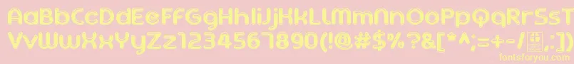 AgetaChubbyDemo Font – Yellow Fonts on Pink Background