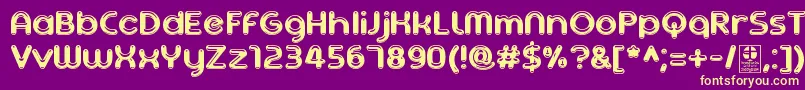 AgetaChubbyDemo Font – Yellow Fonts on Purple Background