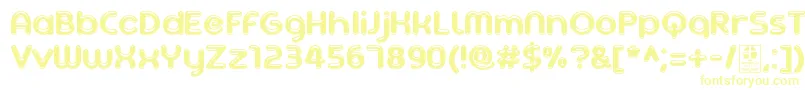 AgetaChubbyDemo Font – Yellow Fonts on White Background