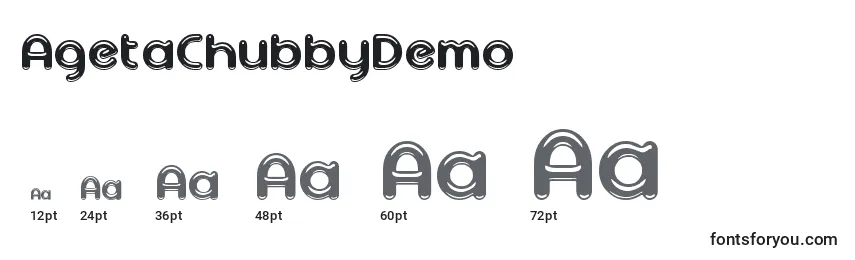 AgetaChubbyDemo Font Sizes