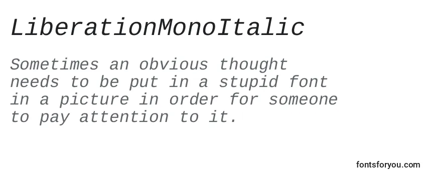Шрифт LiberationMonoItalic