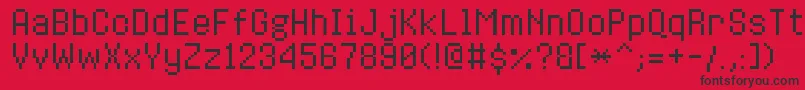 8bitoperatorplusRegular Font – Black Fonts on Red Background