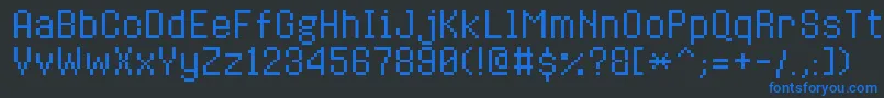 8bitoperatorplusRegular Font – Blue Fonts on Black Background
