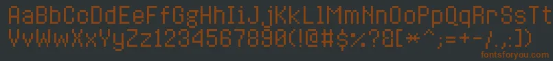 8bitoperatorplusRegular Font – Brown Fonts on Black Background