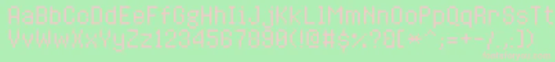 8bitoperatorplusRegular Font – Pink Fonts on Green Background