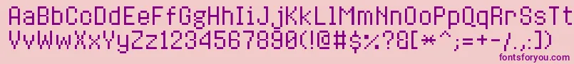 8bitoperatorplusRegular Font – Purple Fonts on Pink Background