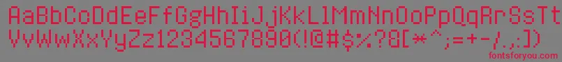 Шрифт 8bitoperatorplusRegular – красные шрифты на сером фоне