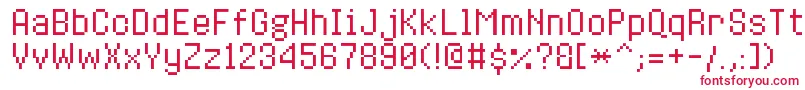 8bitoperatorplusRegular Font – Red Fonts on White Background