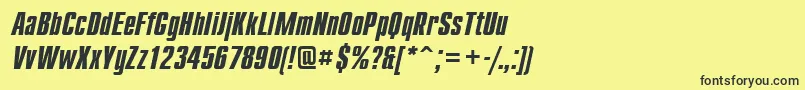 Cmp68C Font – Black Fonts on Yellow Background