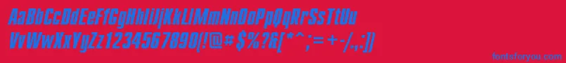 Cmp68C Font – Blue Fonts on Red Background