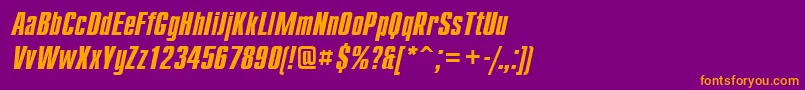 Cmp68C Font – Orange Fonts on Purple Background