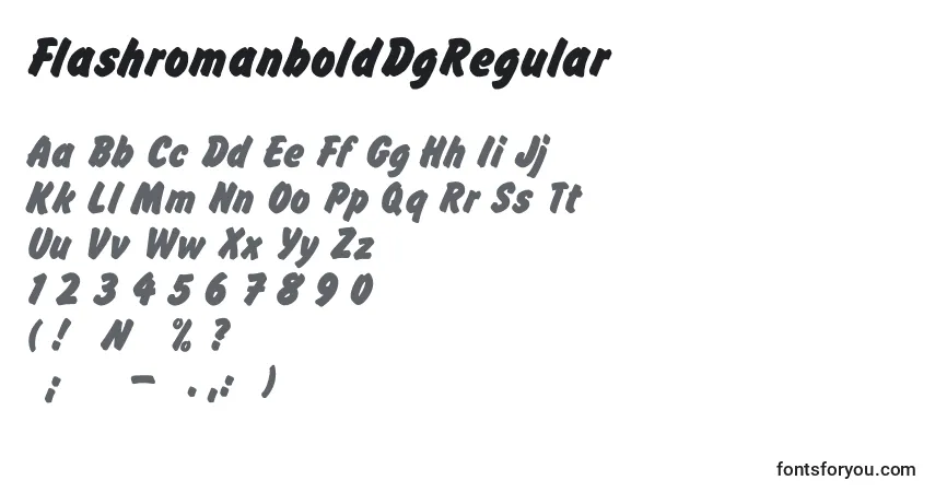 Fuente FlashromanboldDgRegular - alfabeto, números, caracteres especiales