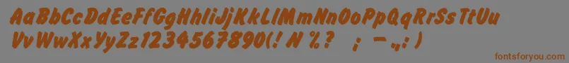 FlashromanboldDgRegular Font – Brown Fonts on Gray Background