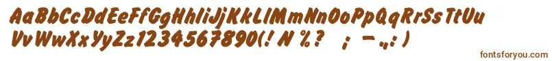 Шрифт FlashromanboldDgRegular – коричневые шрифты на белом фоне