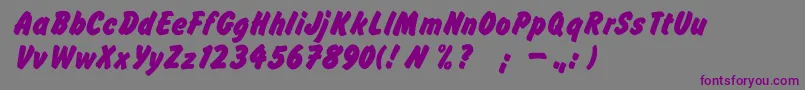 FlashromanboldDgRegular-fontti – violetit fontit harmaalla taustalla