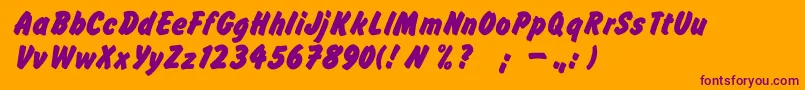 FlashromanboldDgRegular Font – Purple Fonts on Orange Background
