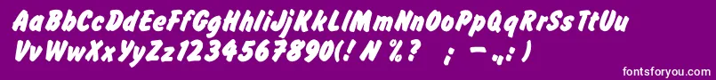 En savoir plus sur la police FlashromanboldDgRegular Police FlashromanboldDgRegular – polices blanches sur fond violet