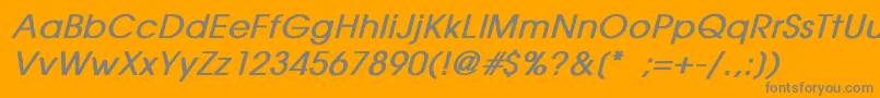 AvantgardeBoldItalic Font – Gray Fonts on Orange Background