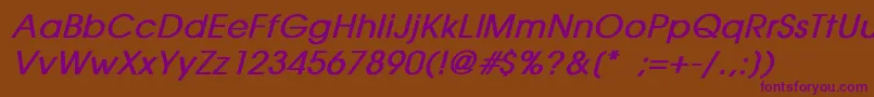 AvantgardeBoldItalic Font – Purple Fonts on Brown Background