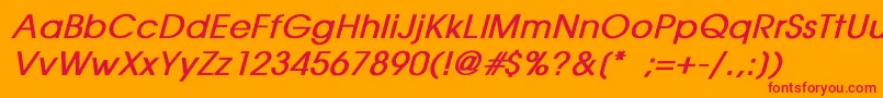 Police AvantgardeBoldItalic – polices rouges sur fond orange