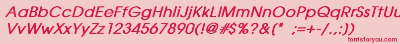 Police AvantgardeBoldItalic – polices rouges sur fond rose