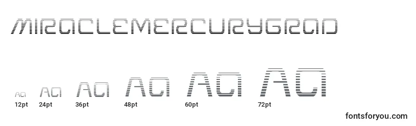 Miraclemercurygrad Font Sizes