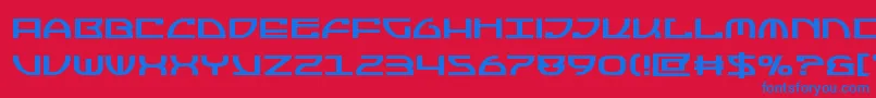 Jumptroopsbold Font – Blue Fonts on Red Background