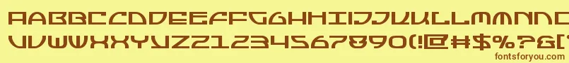 Jumptroopsbold Font – Brown Fonts on Yellow Background