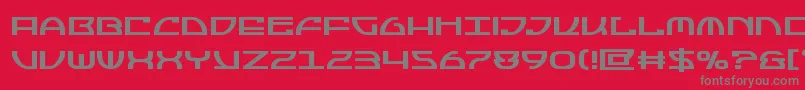 Jumptroopsbold-Schriftart – Graue Schriften auf rotem Hintergrund